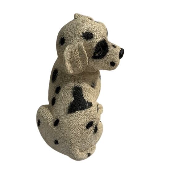 Dalmation Puppy Dog Resin Figurine Music Box 7" Plays "You've Got a Friend" - Picture 4 of 5
